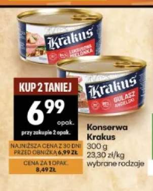 Konserwa Krakus gulasz angielski +1 wariant