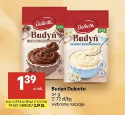 Budyń o smaku czekoladowym Delecta +1 wariant