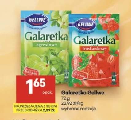 Galaretka smak agrestowy Gellwe +1 wariant