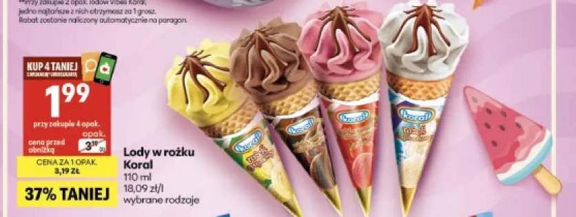 Lody w rożku