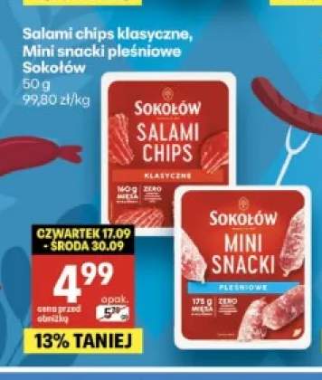 Salami chips klasyczne Sokołów +1 wariant