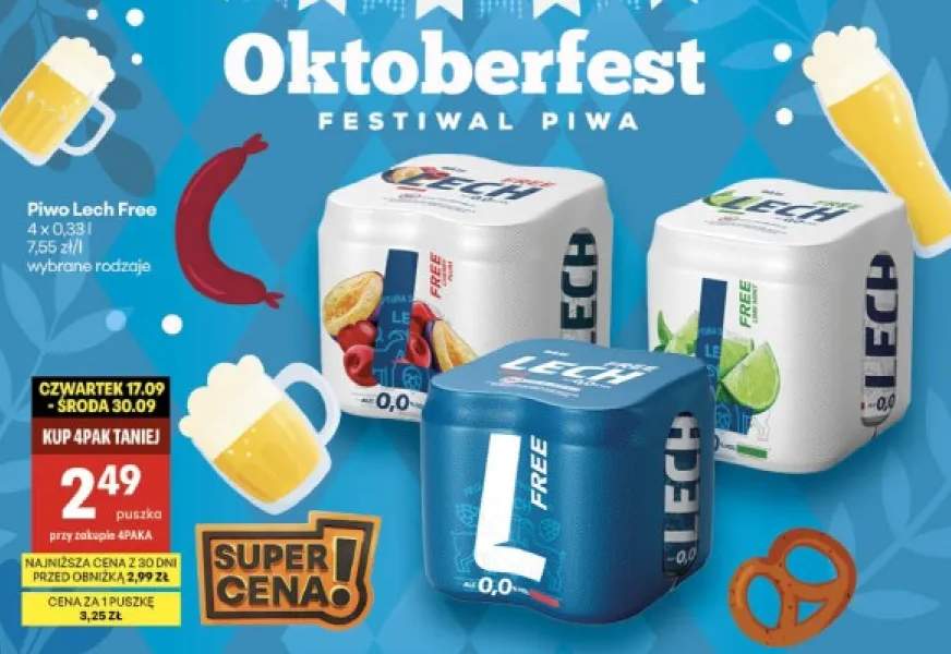 Piwo bezalkoholowe Lech Cherry Plum 4-pak +2 warianty