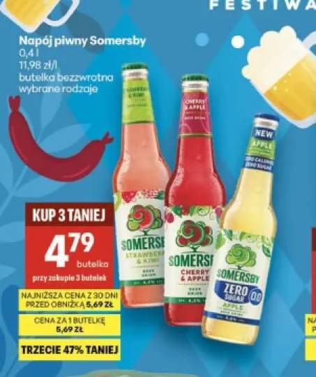 Napój piwny Somersby Cherry & Apple +2 warianty