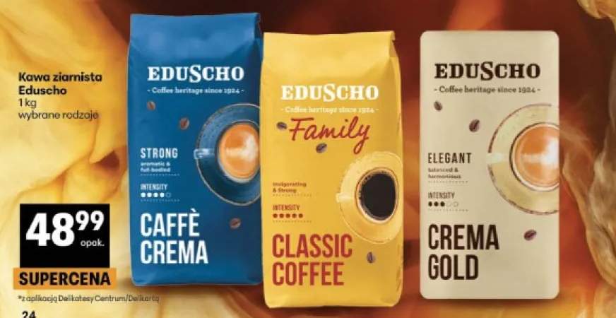 Kawa ziarnista Eduscho Strong Caffè Crema +2 warianty