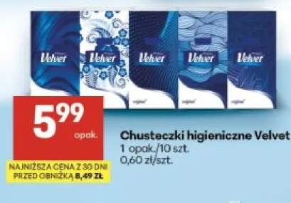 Chusteczki higieniczne Velvet 10-pak