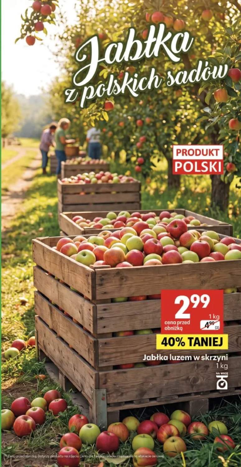 Jabłka luzem w skrzyni