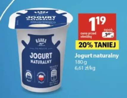 Jogurt naturalny Kanka