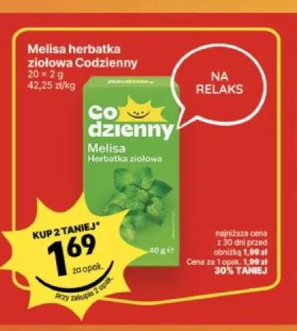 Melisa herbatka ziołowa Codzienny