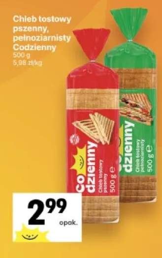 Chleb tostowy pszenny Codzienny +1 wariant