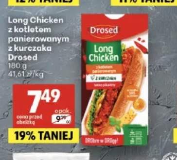 Long Chicken z kotletem panierowanym z kurczaka Drosed