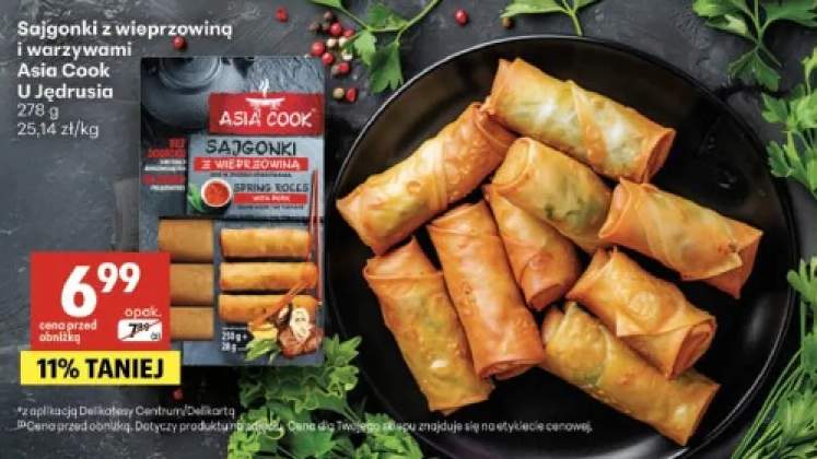 Sajgonki z wieprzowiną i warzywami Asia Cook
