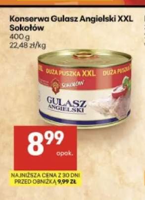 Konserwa Gulasz Angielski XXL Sokołów