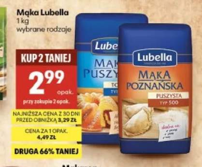 Mąka Lubella puszysta tortowa typ 450 +1 wariant