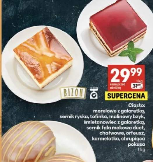 Ciasto morelowe z galaretką Bizon +9 wariantów