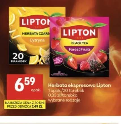 Herbata ekspresowa Lipton Cytryna +1 wariant