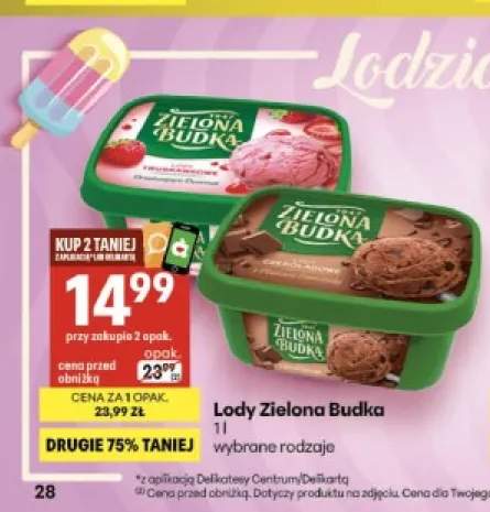 Lody Zielona Budka truskawkowe +1 wariant