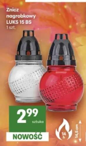 Znicz nagrobkowy Luks 15 Bs