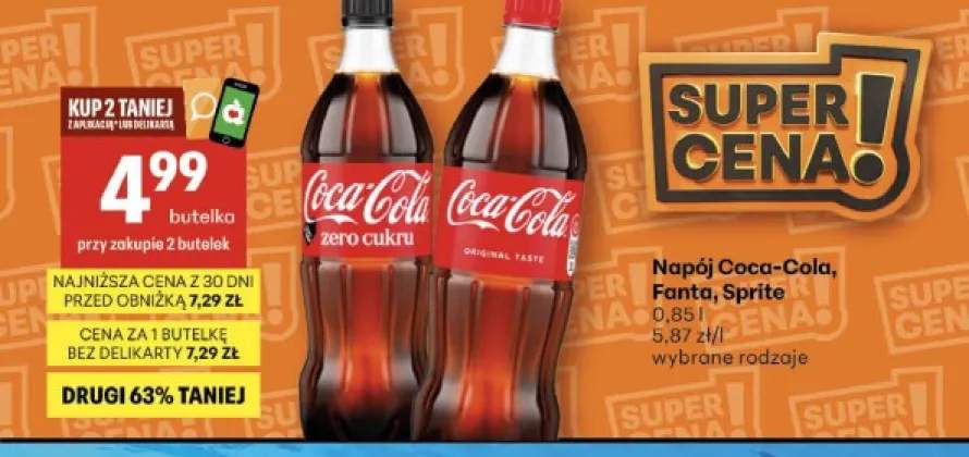 Napój gazowany Coca-Cola +2 warianty