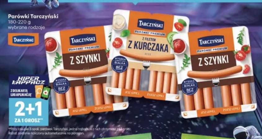 Parówki z szynki Tarczyński +1 wariant