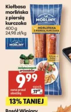 Kiełbasa morlińska z piersią kurczaka Morliny