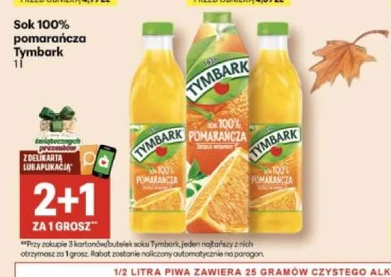 Sok pomarańcza Tymbark 100%
