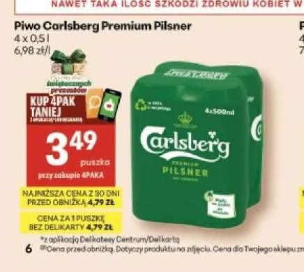 Piwo Carlsberg Premium Pilsner 4-pak 500 ml