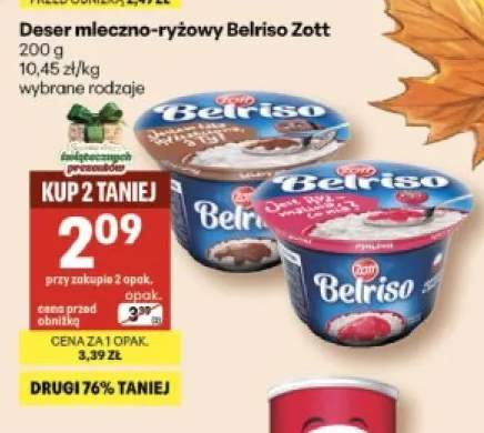 Deser mleczno-ryżowy Belriso Zott