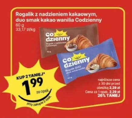Rogalik z nadzieniem kakaowym Codzienny +1 wariant