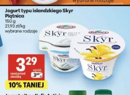 Jogurt typu islandzkiego Skyr naturalny Piątnica +1 wariant