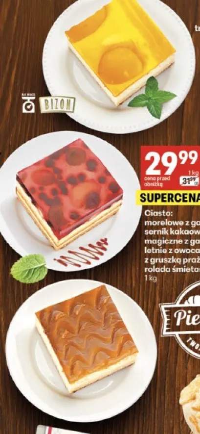Ciasto morelowe z galaretką Bizon +6 wariantów