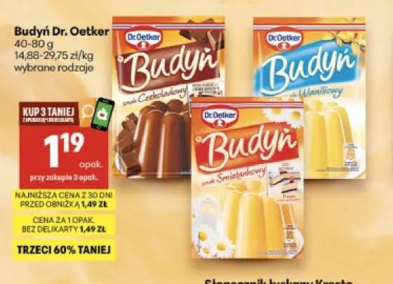 Budyń smak czekoladowy Dr. Oetker +2 warianty