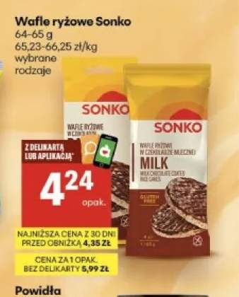 Wafle ryżowe w czekoladzie Sonko +1 wariant