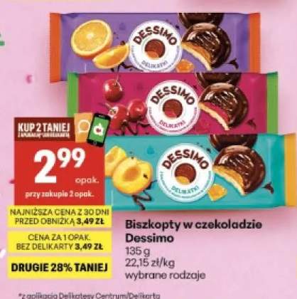 Biszkopty w czekoladzie Dessimo pomarańczowe +2 warianty