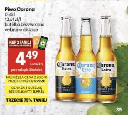 Piwo bezalkoholowe Corona Cero +1 wariant