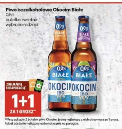 Piwo bezalkoholowe Okocim Białe śliwka z bergamotką +1 wariant