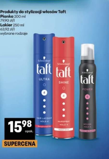 Pianka do stylizacji włosów Taft +1 wariant