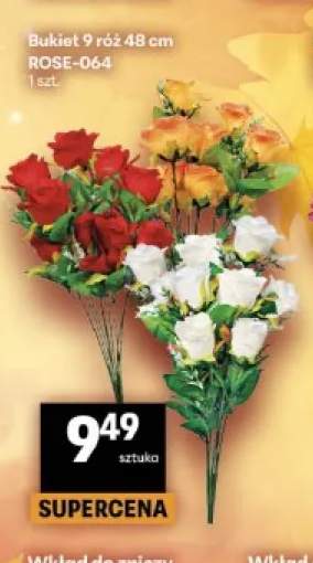 Bukiet 9 róż 48 cm ROSE-064