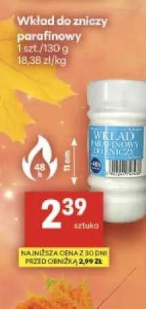 Wkład do zniczy parafinowy