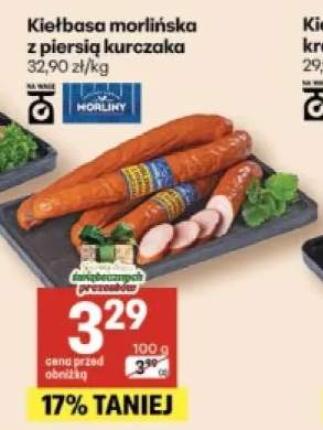 Kiełbasa morlińska z piersią kurczaka Morliny