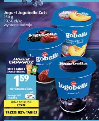 Jogurt Jogobella Zott jagoda +3 warianty
