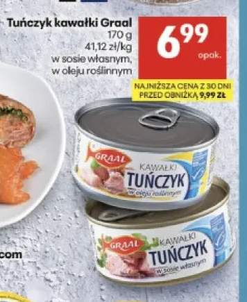Tuńczyk kawałki Graal w sosie własnym +1 wariant