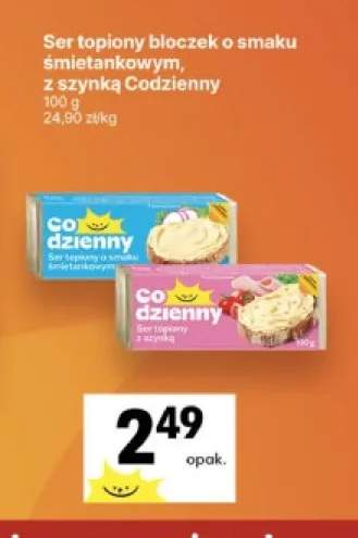Ser topiony bloczek o smaku śmietankowym Codzienny +1 wariant