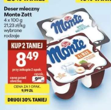 Deser mleczny Monte Zott 4-pak