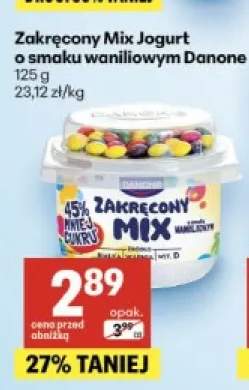 Zakręcony Mix jogurt o smaku waniliowym Danone