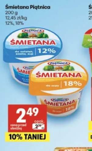 Śmietana Piątnica 12% +1 wariant