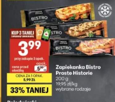 Zapiekanka Bistro Proste Historie z pieczarkami +2 warianty