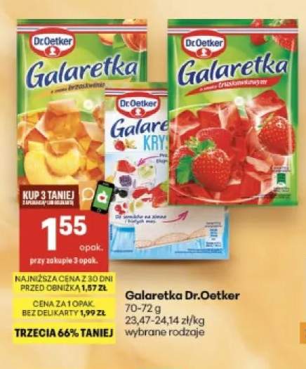 Galaretka Dr.Oetker o smaku brzoskwiniowym +2 warianty