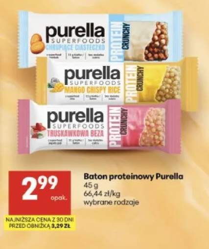 Baton proteinowy Purella chrupiące ciasteczko +2 warianty