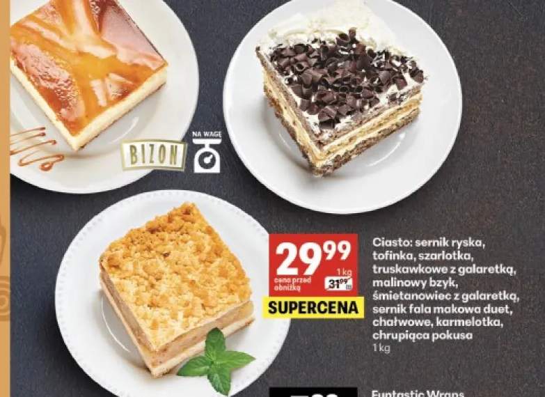 Ciasto sernik ryska Bizon +9 wariantów