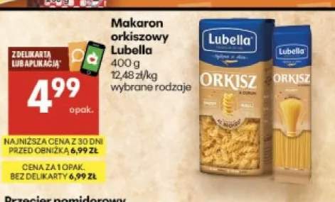 Makaron orkiszowy Lubella spaghetti +1 wariant